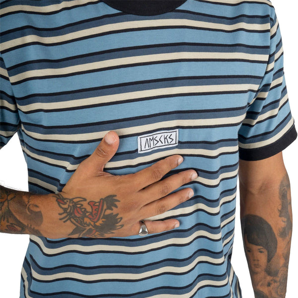 American Socks AMSCKS Striped Blue T-Shirt