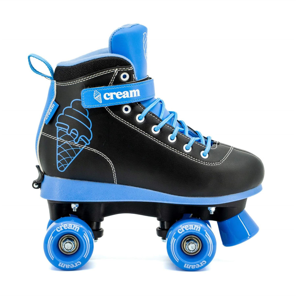 CREAM Scoop Quad Roller Skates, Adjustable - Vivid, Black / Blue