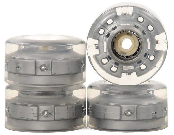 SFR Light Up Quad Roller Skate Wheels x4 - Grey - Skatewarehouse.co.uk