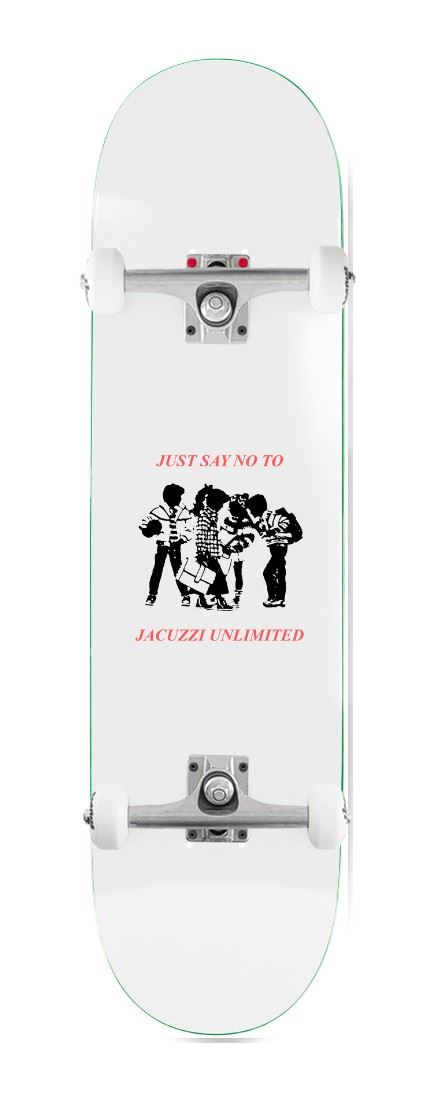 Jacuzzi Unlimited Dare EX7 White x Venom Custom Complete Skateboard - 8.25