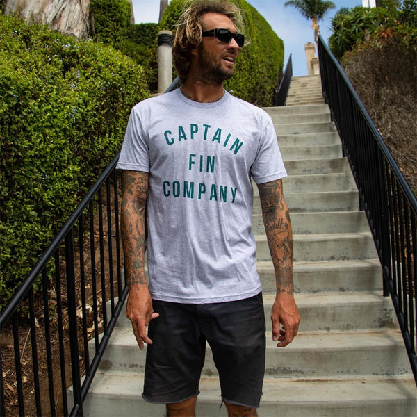 Captain Fin Co - College Tee - Heather Grey - M