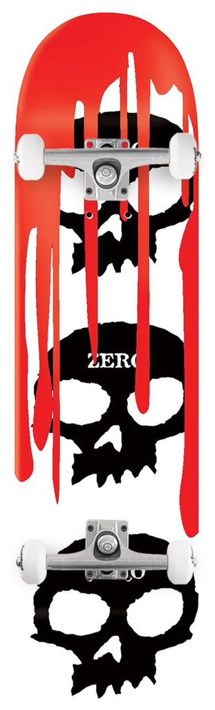 Zero Skateboard Skull Blood White Black Red x Venom Custom Complete Skateboard - 8.5" - Skatewarehouse.co.uk