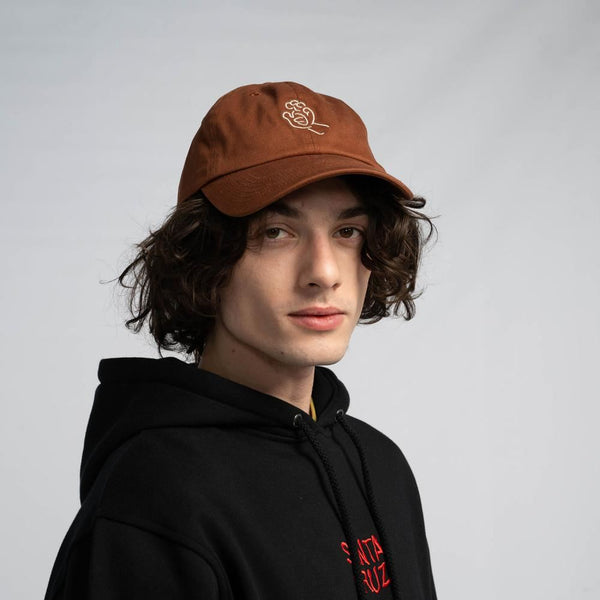 Santa Cruz Cap Contour Hand Burnt Sienna - O/S - Skatewarehouse.co.uk