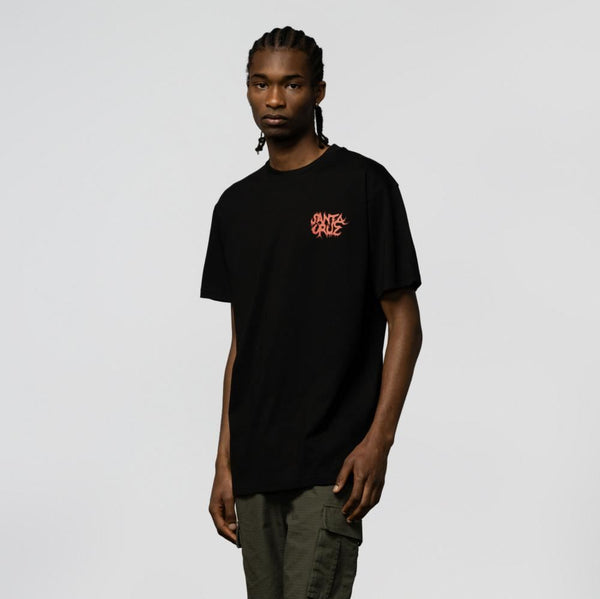 Santa Cruz T-Shirt Knox Firepit Dot - Black - Skatewarehouse.co.uk