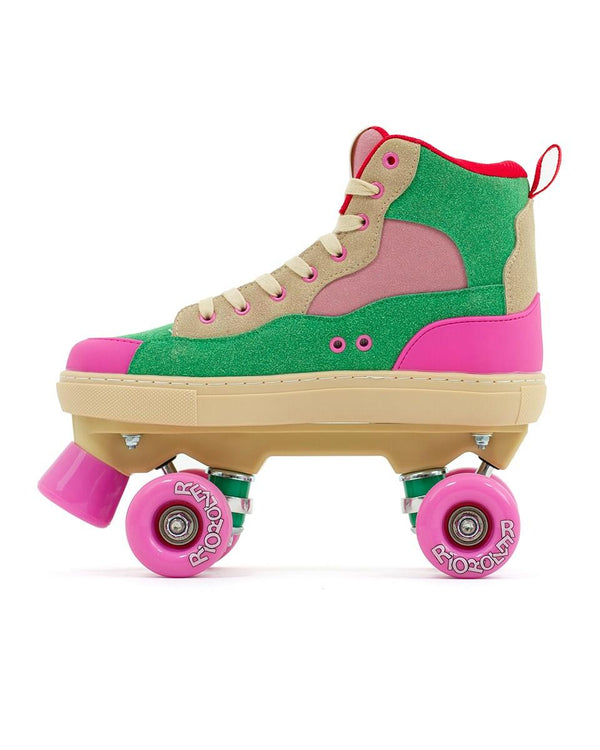 Rio Roller Beats Quad Skates - Pink / Green