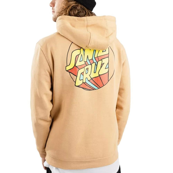 Santa Cruz Hoody Delta Craft Dot Chest Hood - Sandstone - Skatewarehouse.co.uk