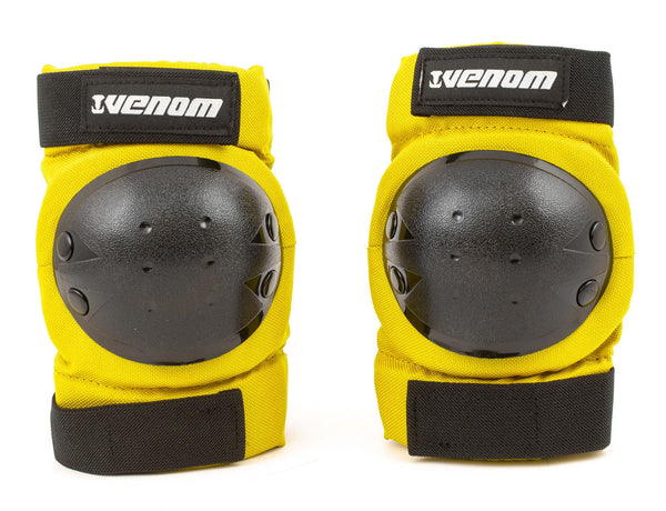 Venom Triple Knee/Elbow/Wrist Pad Set - Yellow Black - Skatewarehouse.co.uk