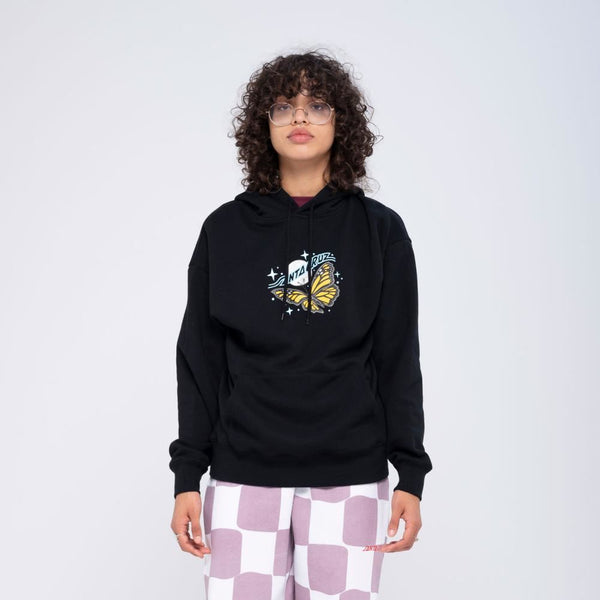 Santa Cruz Womens Hood Winged Moon Strip Hood - Black - Skatewarehouse.co.uk