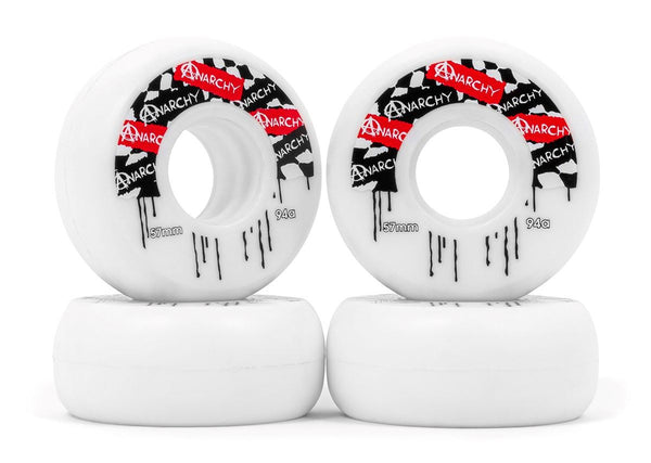 Anarchy Aggressive Wheels - White - Skatewarehouse.co.uk