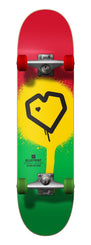 Blueprint Spray Heart Rasta Complete Skateboard - 8.0"