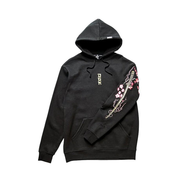 DGK Haiku Hooded Fleece Black - Skatewarehouse.co.uk