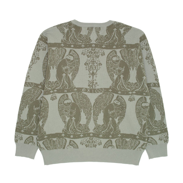 GX1000 Jacquard Knit Angel Sweater (Grey W / Green)