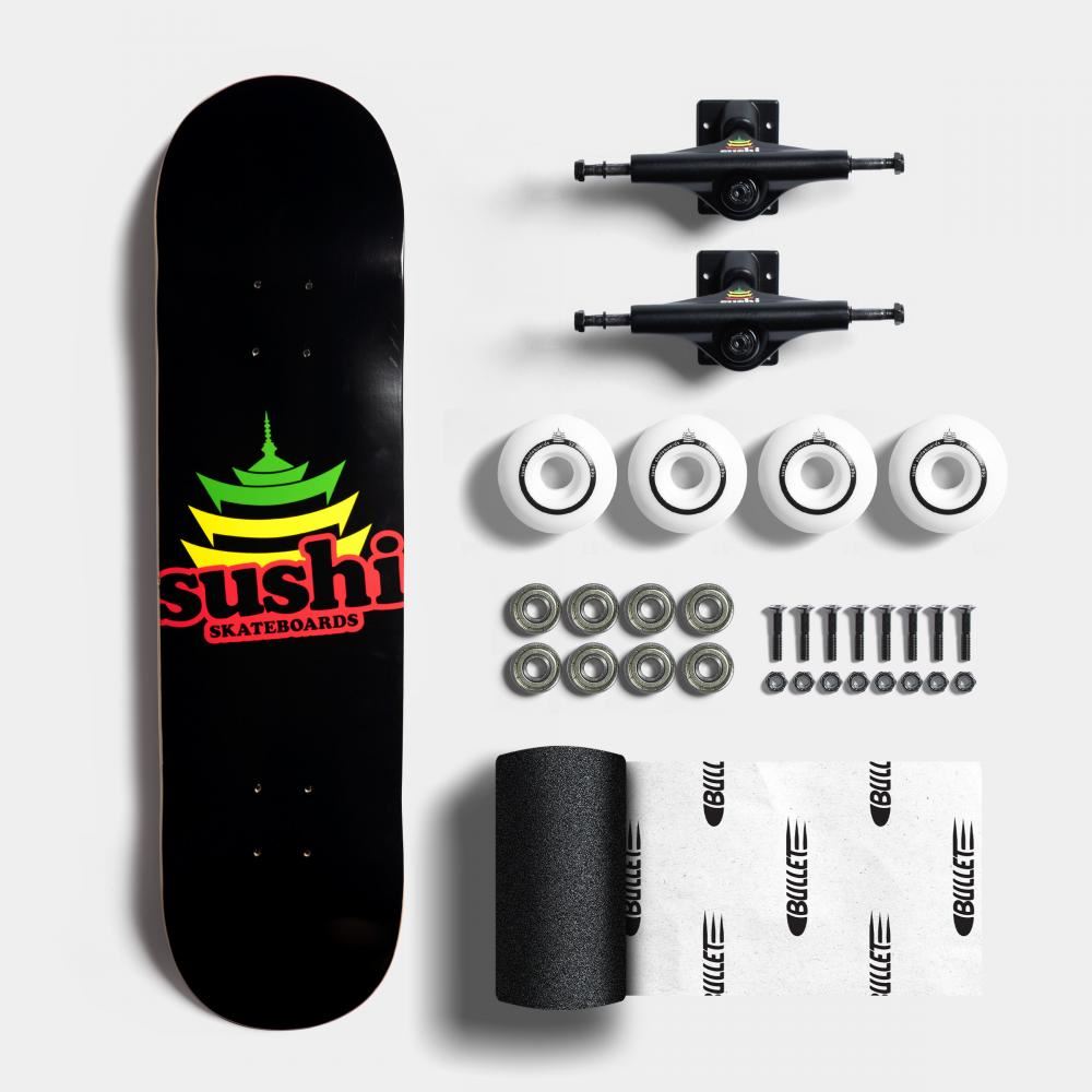 Sushi Set Pagoda Logo Complete Skateboard - 8.125"