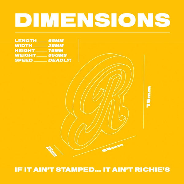 Richie's 'R' Skateboard Wax Yellow - Skatewarehouse.co.uk