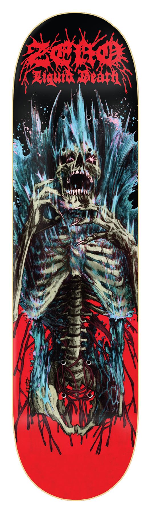 Zero x Liquid Death Skateboard Dane Burman Skateboard Deck - 8.5