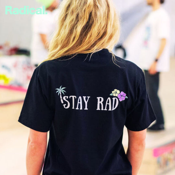 Radical. Flowers T-shirt, Unisex - Black - Skatewarehouse.co.uk