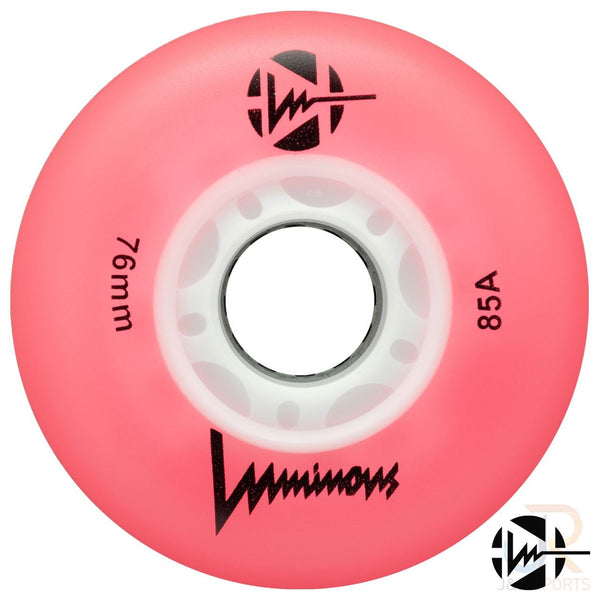 Luminous Led Inline Wheel (Set of 4 Wheels) - Pink - 76Mm/85A - Skatewarehouse.co.uk