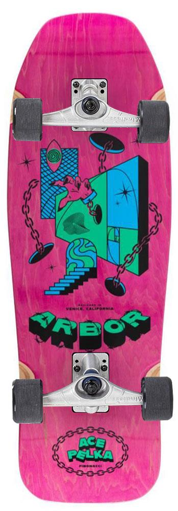Arbor Ace Pelka 10.0 Fibonacci x Mindless Custom Surf Skate Skateboard - 10.0