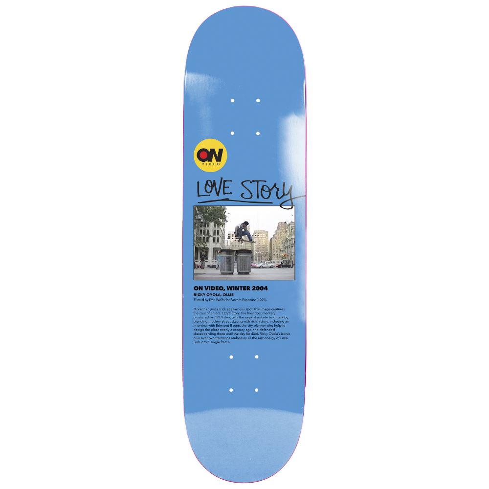 On Video Love Story EX7 Blue Skateboard Deck - 8.5"