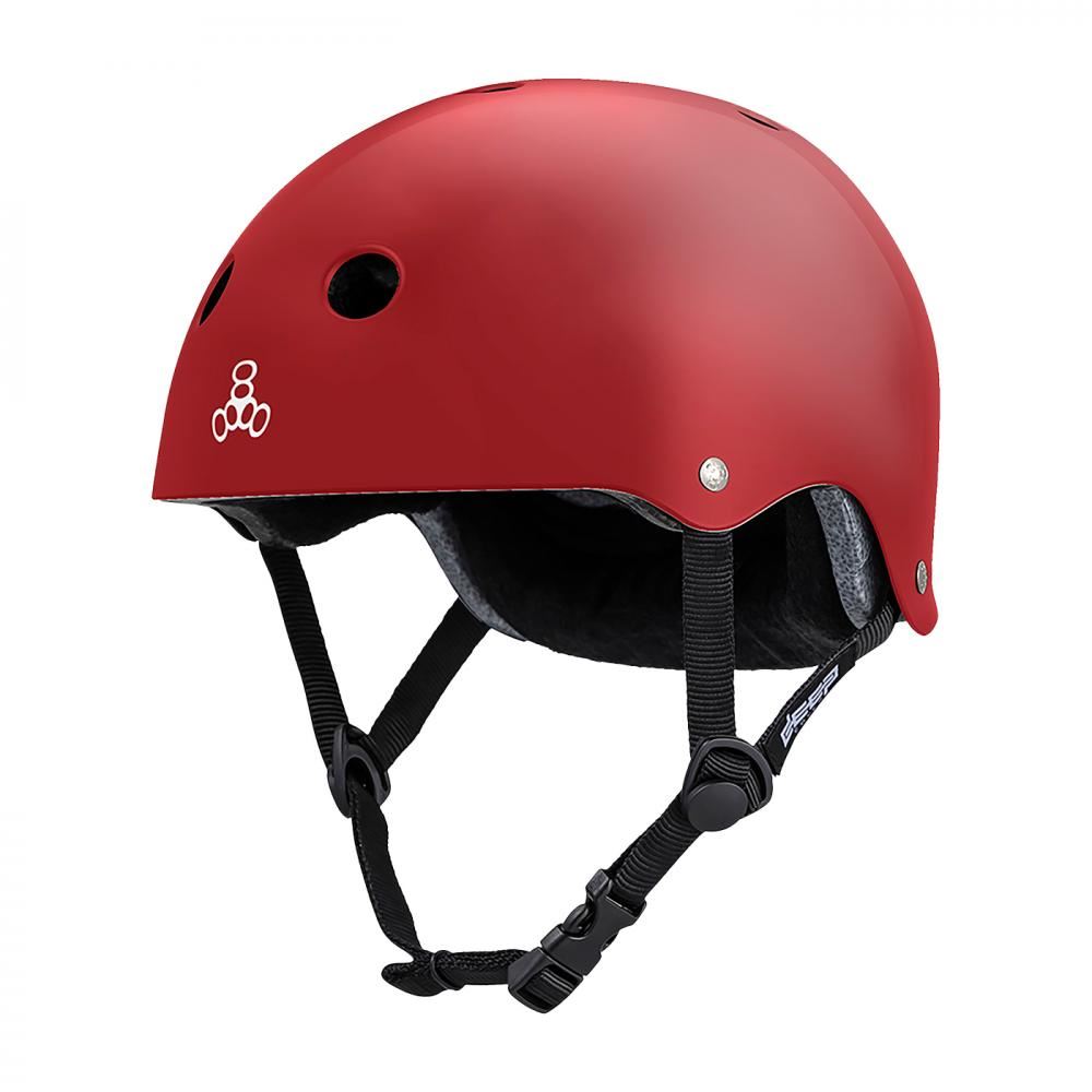 Triple Eight Helmet Deep Cover - Red Glossy