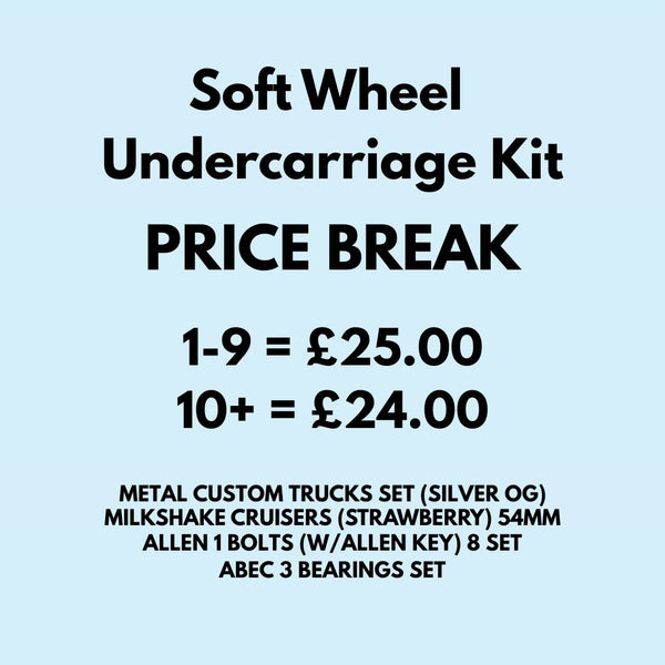 Picture Soft Wheel Undercarriage Kit Skateboard Trucks - 5.25" (Pair)