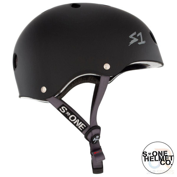 S1 Lifer Helmets - Black Matt inc Grey Strap