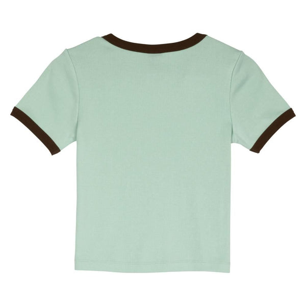 Santa Cruz Womens T-Shirt Vibes Front Ringer - Fresh Mint - Skatewarehouse.co.uk