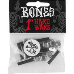 BONES Skateboard Wheels Hardware 1" Skateboard Bolts - Skatewarehouse.co.uk