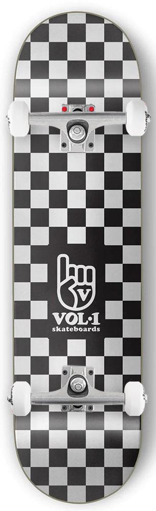 Vol.1 Checker Black/White x Venom Custom Complete Skateboard - 7.75