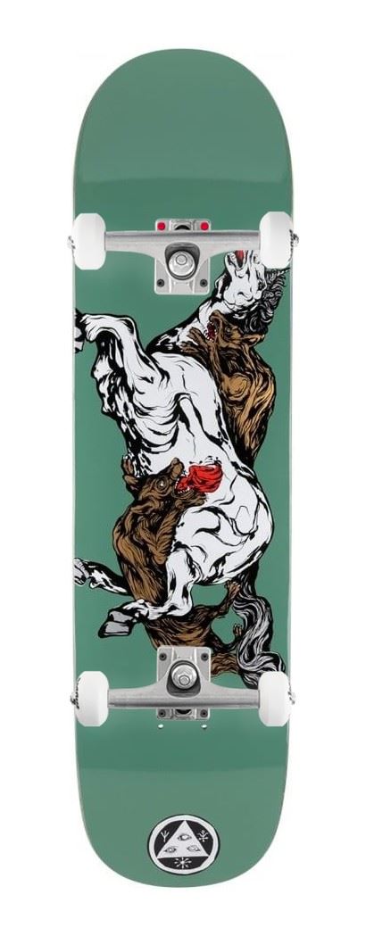 Welcome Skateboards Goodbye Horses on Bunyip Mid (Jade) x Venom Custom Complete Skateboard - 8.25
