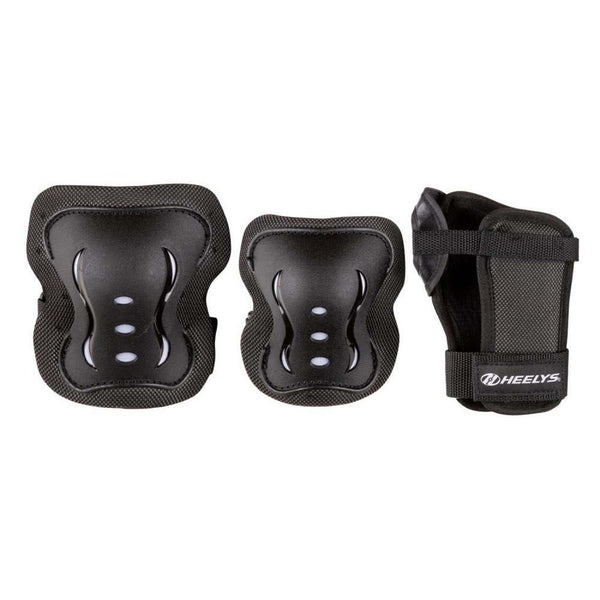 Heelys Pad Set F2 Triple Pad Set - Black / White - Skatewarehouse.co.uk