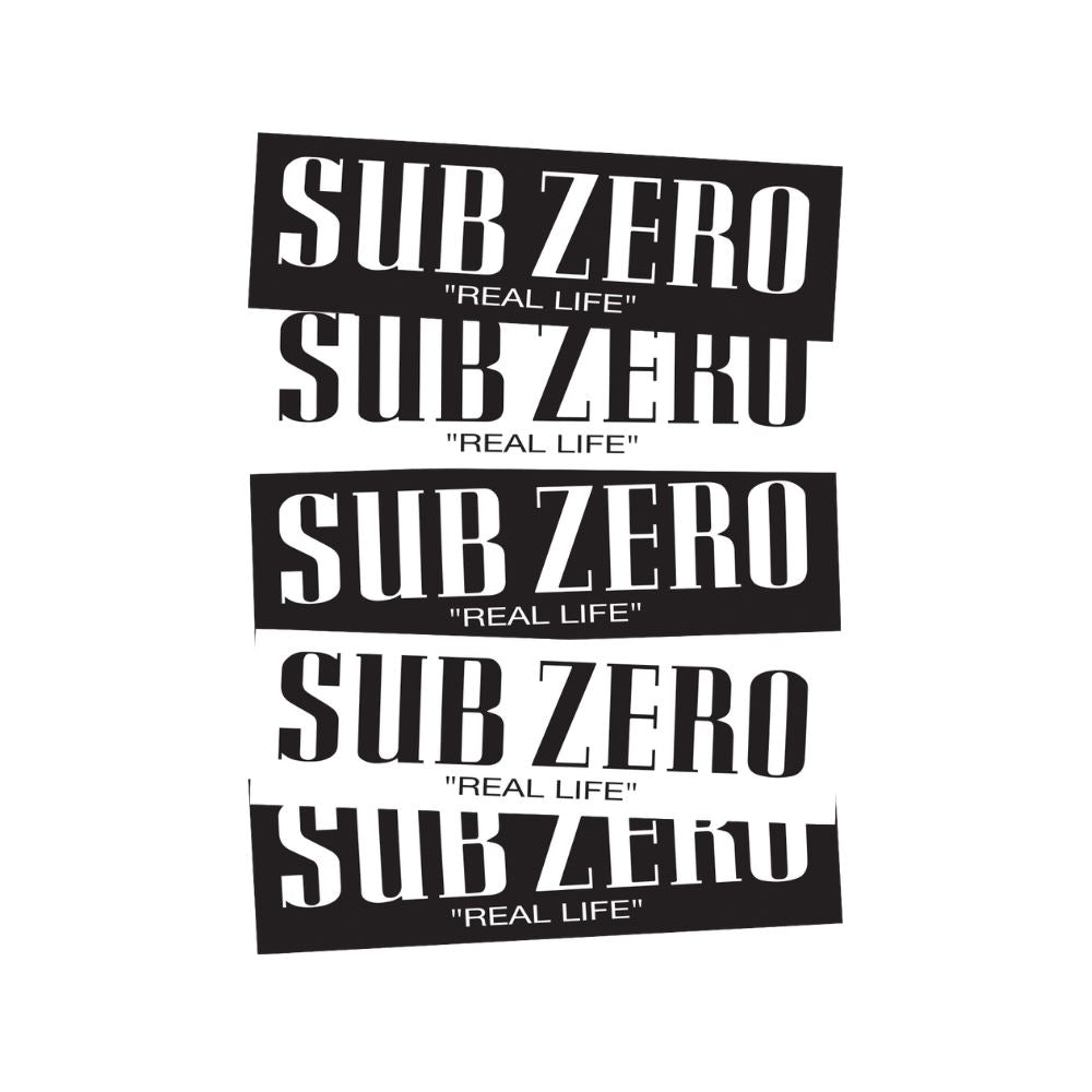 Sub Zero - Real Life Bumper Stickers Black / White 5PK