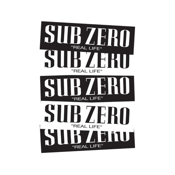 Sub Zero - Real Life Bumper Stickers Black / White 5PK