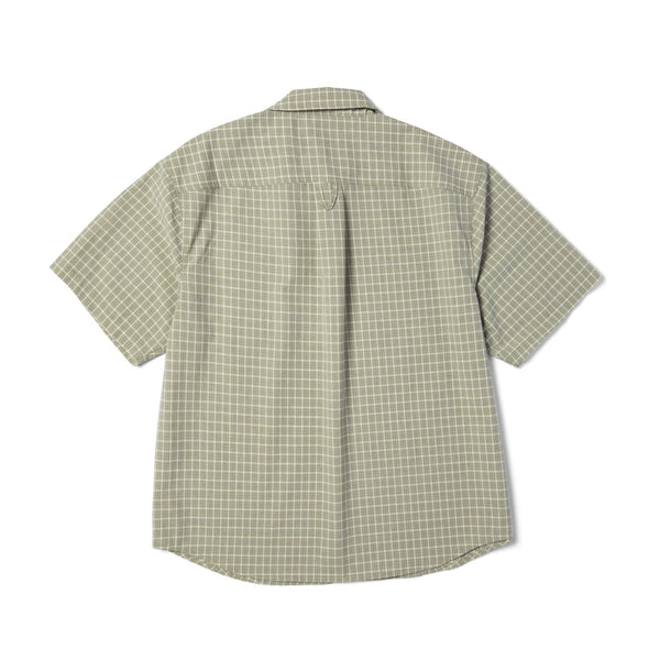HUF Galaxy Plaid SS Woven Top (Stone) - S
