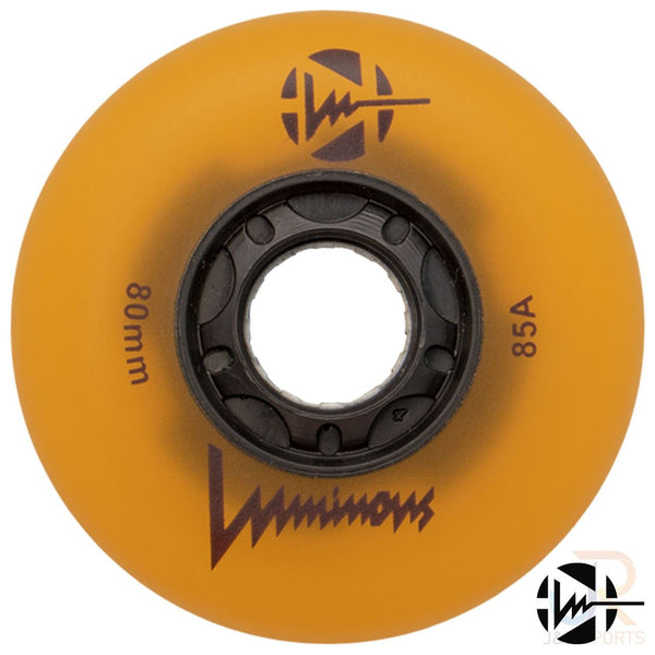 Luminous Led Inline Wheel (Set of 4 Wheels) - Sunray Glow - 80Mm/85A - Skatewarehouse.co.uk