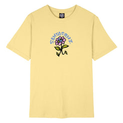Santa Cruz Womens T-Shirt Delfino Flower Front T-Shirt - Butter - Skatewarehouse.co.uk