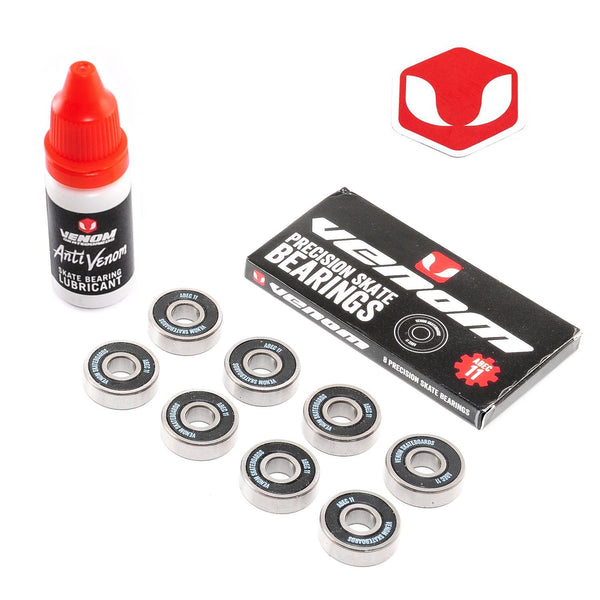 Venom Abec 11 Skateboard Bearings & Venom Bearing Lubricant Pack - Skatewarehouse.co.uk