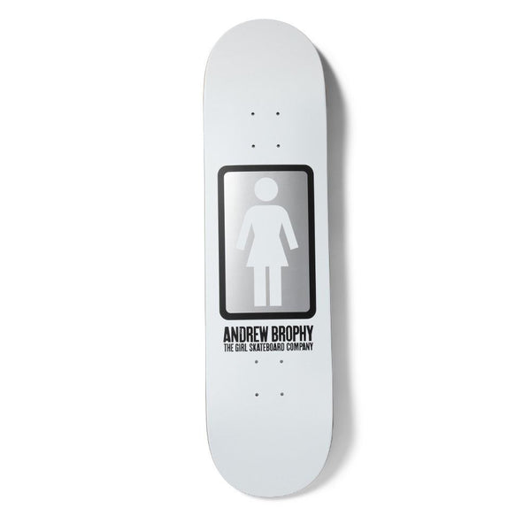 Girl Skateboard OG Black White Andrew Brophy Skateboard Deck - 8.56