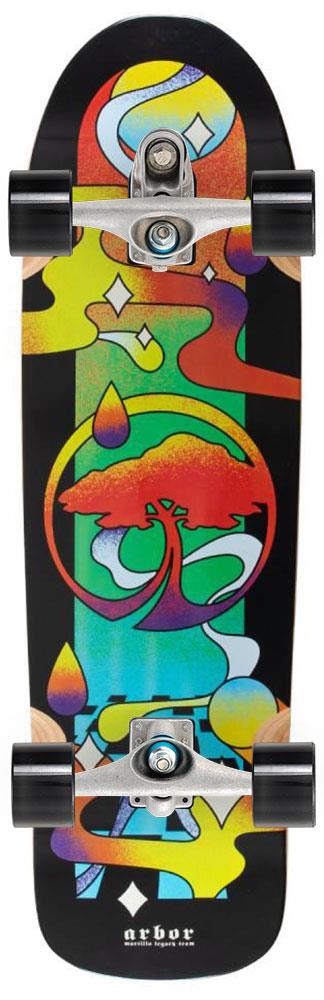 Arbor Team Legacy Martillo Tripped x Carver Custom Surf Skate Skateboard C7 - 9.0