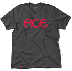Ace Rings SS Tee - Slate / Red Print - XL