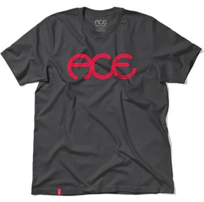 Ace Rings SS Tee - Slate / Red Print - XL