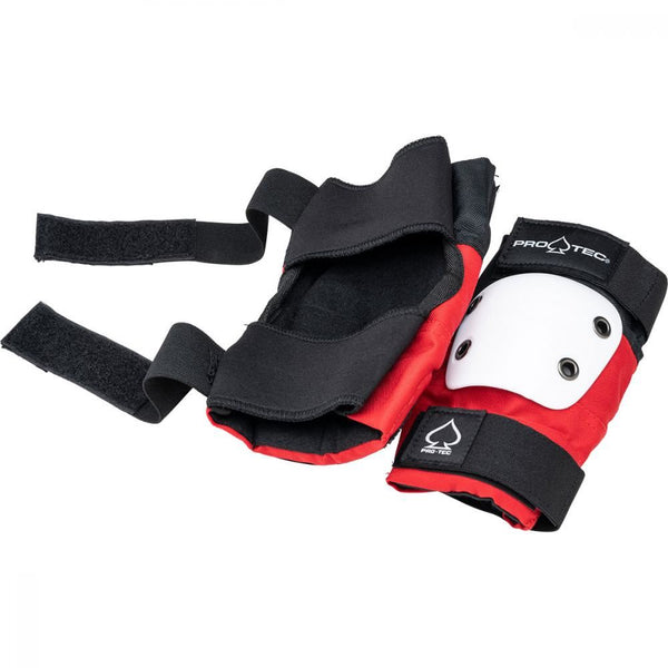 Pro-Tec Pads Street Gear Junior 3 Pack - Red / White / Black - Skatewarehouse.co.uk