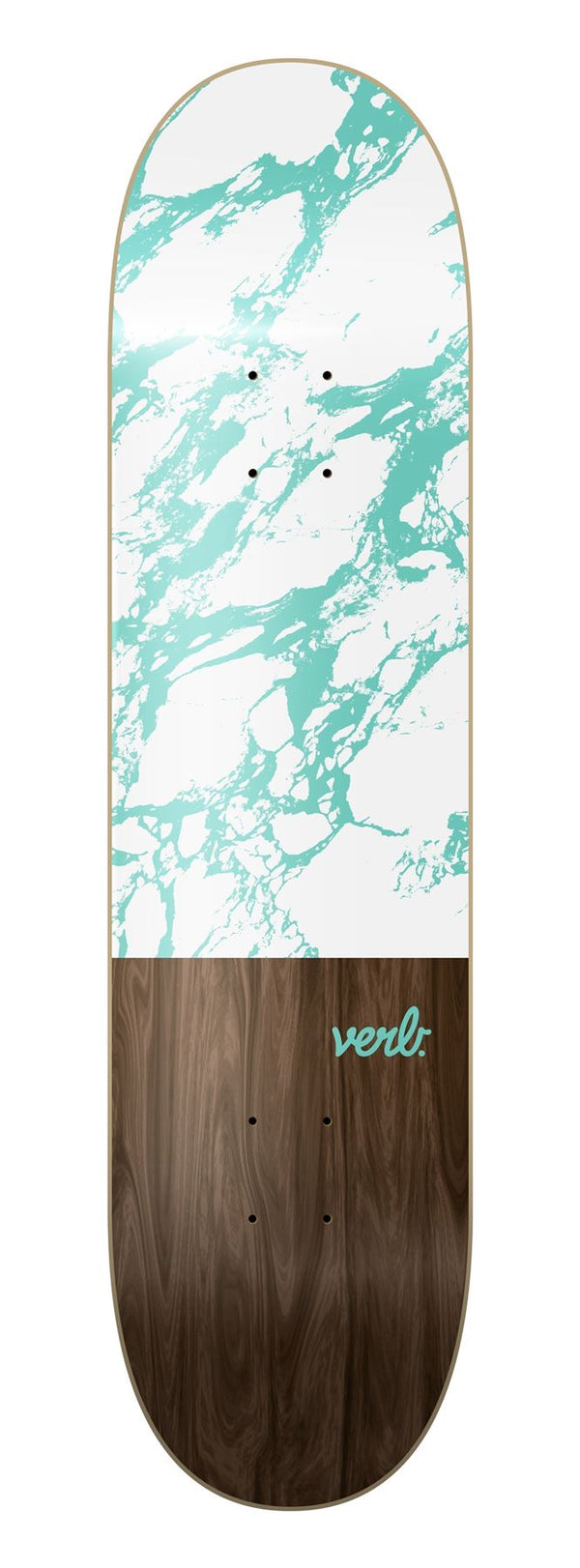 Verb Marble Dip Logo White/Mint x Venom Custom Complete Skateboard - 8.25