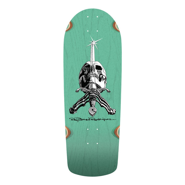 Powell-Peralta™ Ray Rodriguez O.G. Skull & Sword '' Snub Lt Teal Stain Skateboard Deck - 10.0