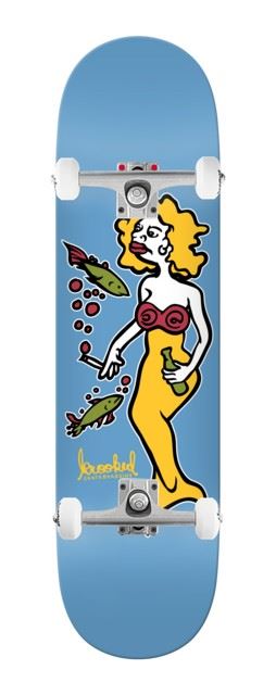 Krooked Dbx Team Mermaid Lt.Blue - 8.38 (Lt. Blue) x Venom Custom Complete Skateboard - 8.375