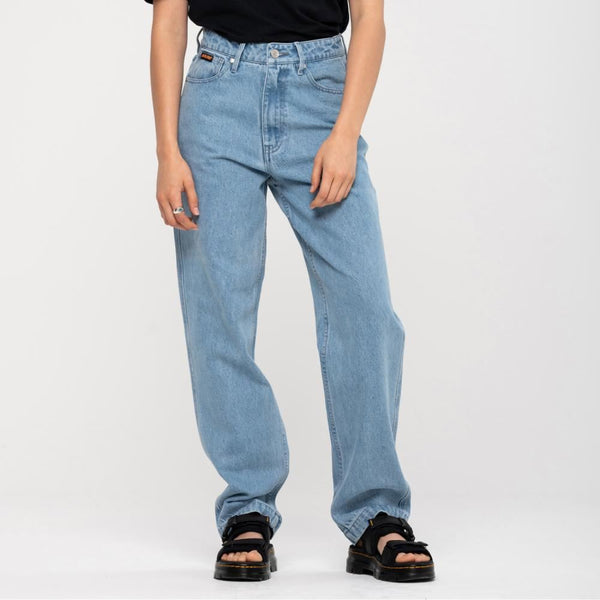 Santa Cruz Womens Pant Classic Dad Jeans - Bleach Blue - Skatewarehouse.co.uk
