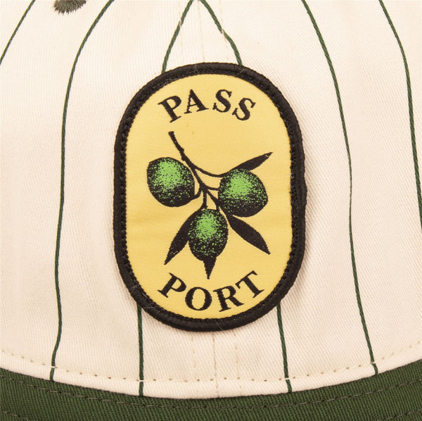Pass~Port Olive Stripe 6 Panel Bucket Cap (Moss) - M