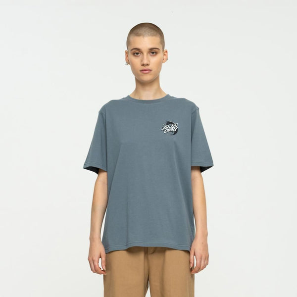 Santa Cruz Womens T-Shirt Yin Yang Dot T-Shirt - Pewter - Skatewarehouse.co.uk