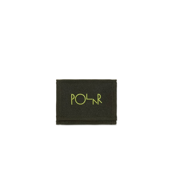 Polar Skate Co Key Wallet | Script Logo (Black / Lime) - One Size