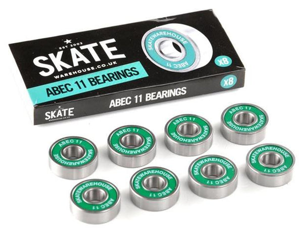 Skatewarehouse Abec 11 Skateboard Bearings & Venom Bearing Lubricant Pack - Skatewarehouse.co.uk